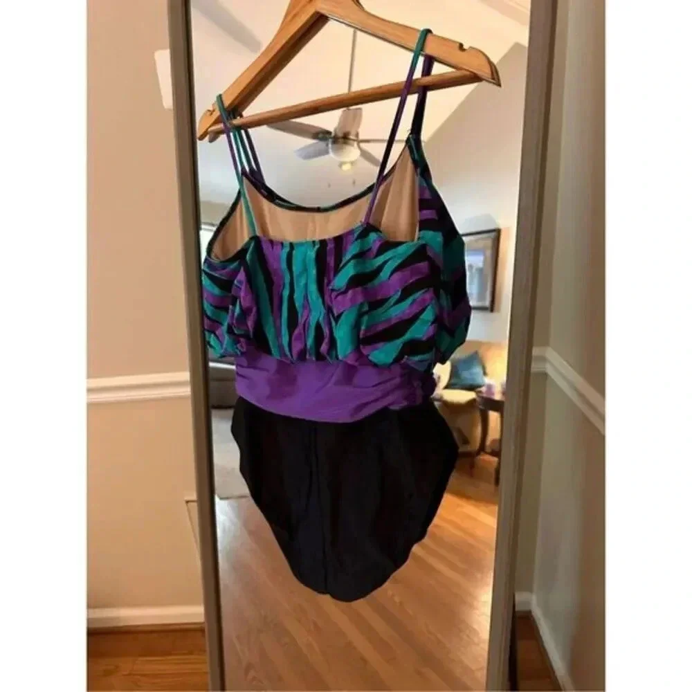 Cole Of California One Piece Swimsuit Purple Size 14